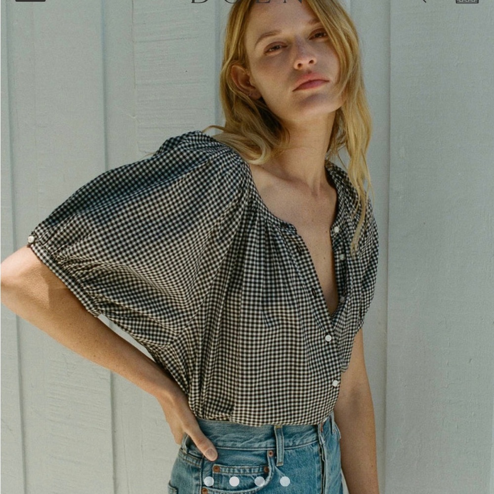 NWT Doen June Top in La Maddalena Gingham XS